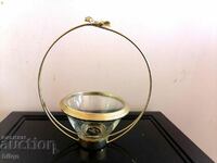 Awesome 24K Gold Plated Crystal Basket