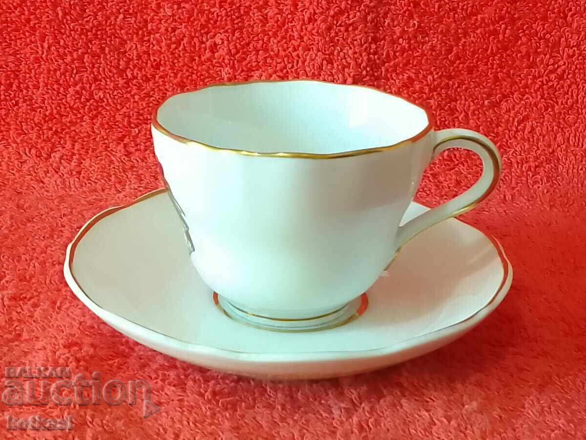Old porcelain cup plate gilding Thomas Handmade Mocha with price 125.50 BGN | € 64.17 Old porcelain cup plate gilding Thomas Handmade Mocha with price 125.50 BGN | € 64.17