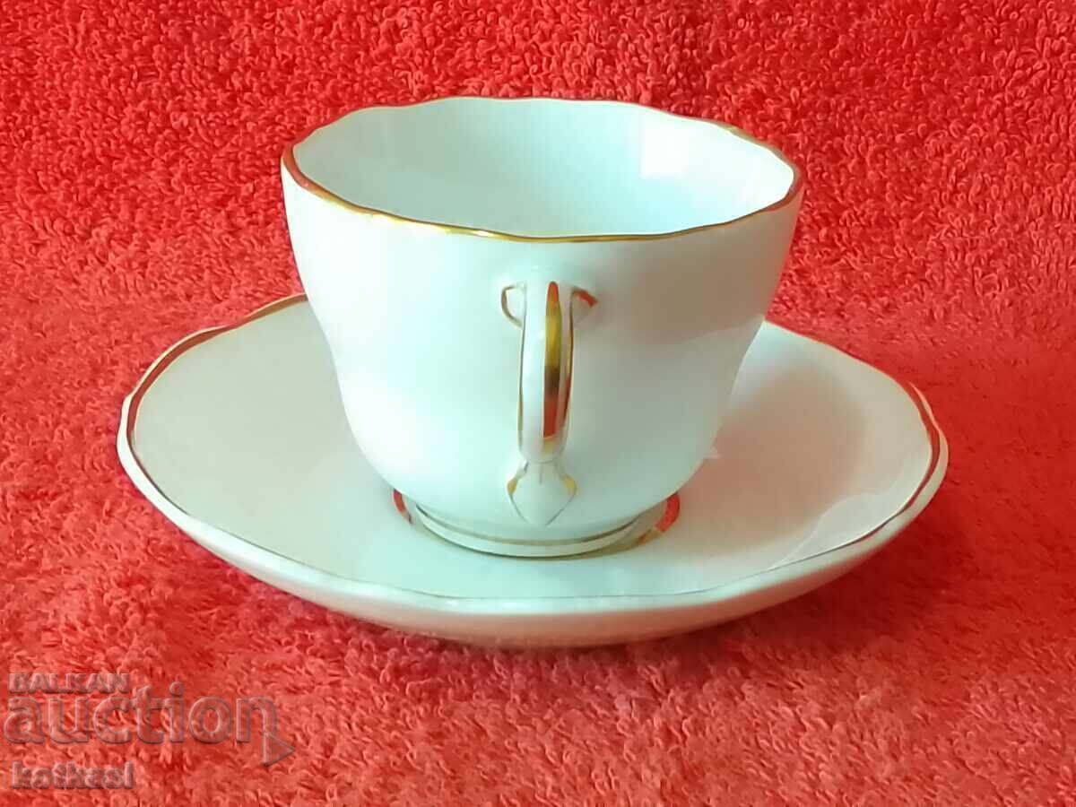 Auction Old porcelain cup plate gilding Thomas Handmade Mocha Auction Old porcelain cup plate gilding Thomas Handmade Mocha