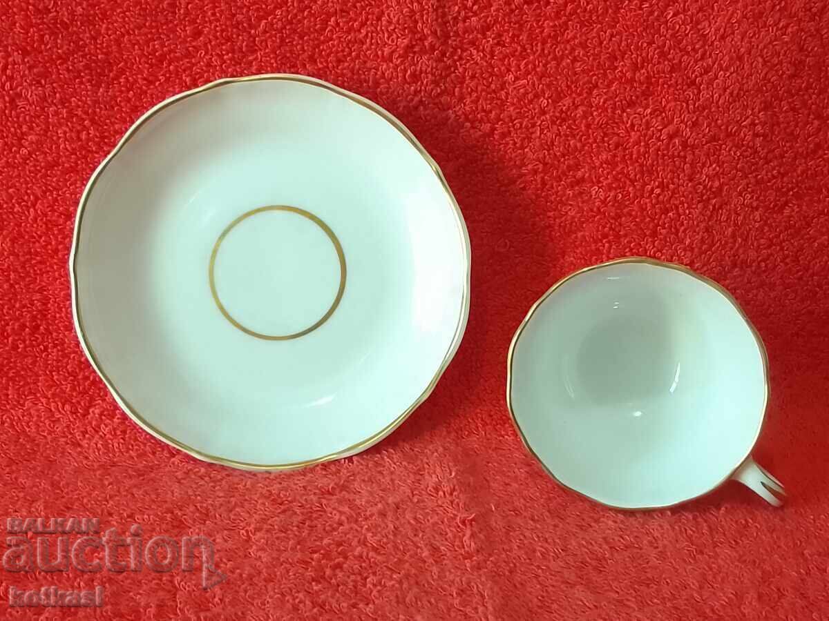 Old porcelain cup plate gilding Thomas Handmade Mocha - 5 Old porcelain cup plate gilding Thomas Handmade Mocha - 5