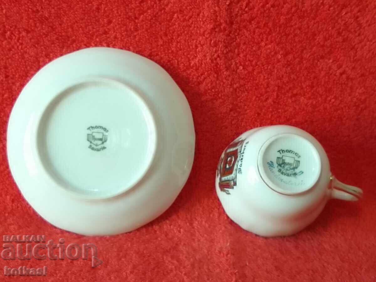 Old porcelain cup plate gilding Thomas Handmade Mocha - 6 Old porcelain cup plate gilding Thomas Handmade Mocha - 6