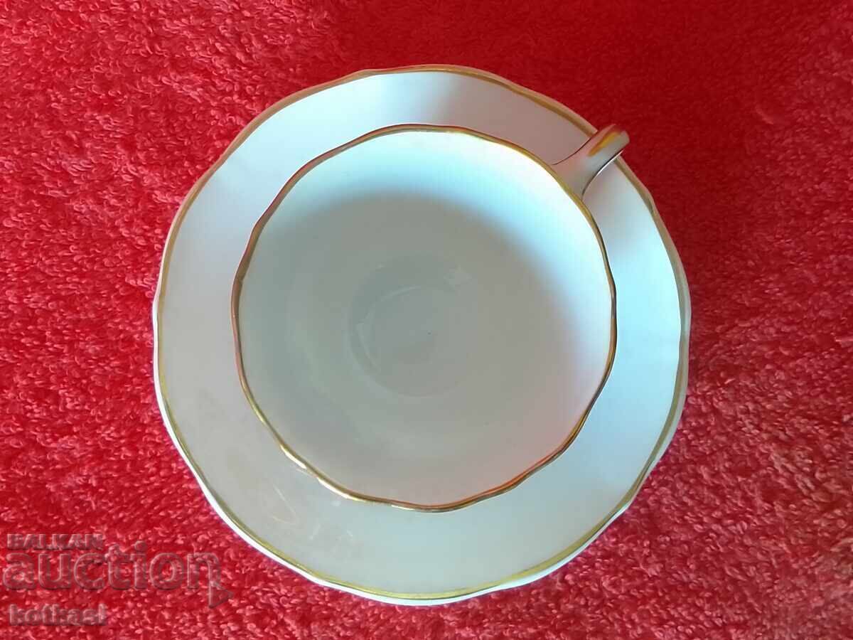 Old porcelain cup plate gilding Thomas Handmade Mocha - 7 Old porcelain cup plate gilding Thomas Handmade Mocha - 7