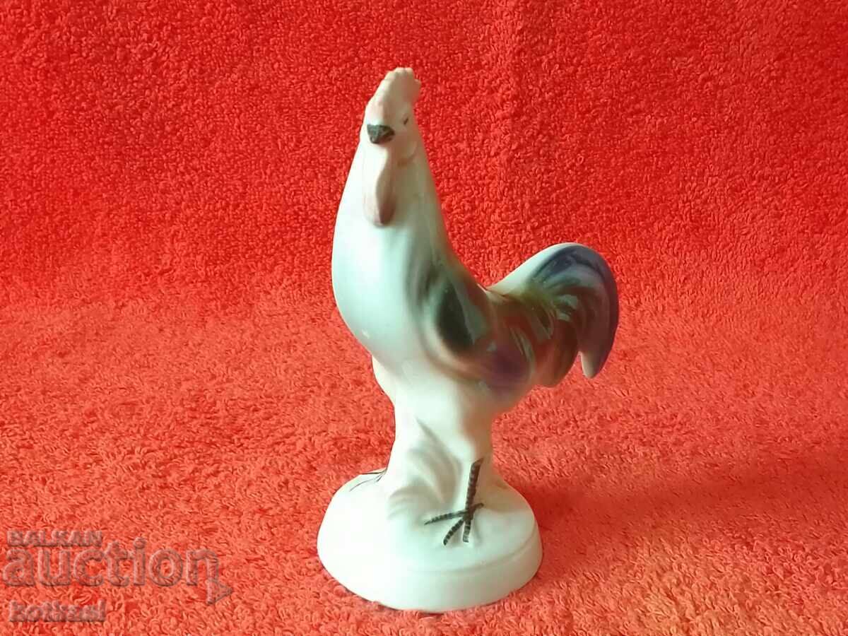 Παλιά πολύχρωμη πορσελάνινη φιγούρα Πετεινός Γερμανία θερμή εκτύπωση με τιμή 55.50 BGN | € 28.38