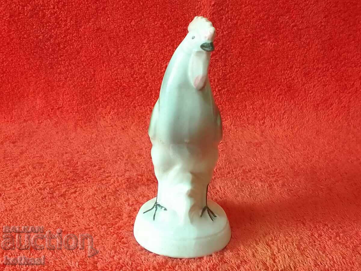 Δημοπρασία Παλιά πολύχρωμη πορσελάνινη φιγούρα Πετεινός Γερμανία θερμή εκτύπωση