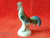 Παλιά πολύχρωμη πορσελάνινη φιγούρα Πετεινός Γερμανία θερμή εκτύπωση