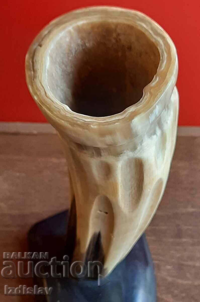 Handmade buffalo horn pencil holder with price € 31.00 | 60.63 BGN