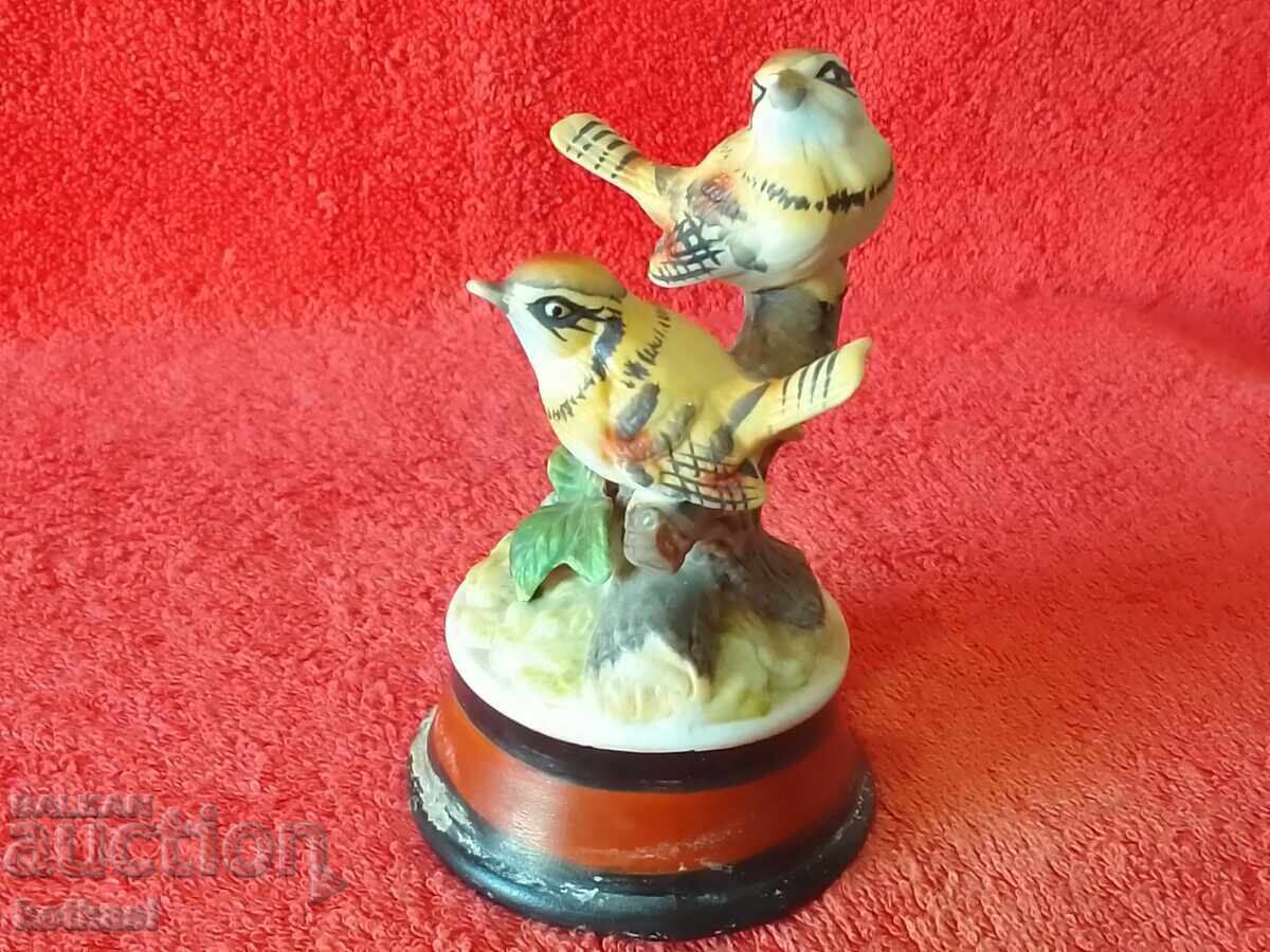 Figurină din porțelan cu două păsări vrăbii - 5