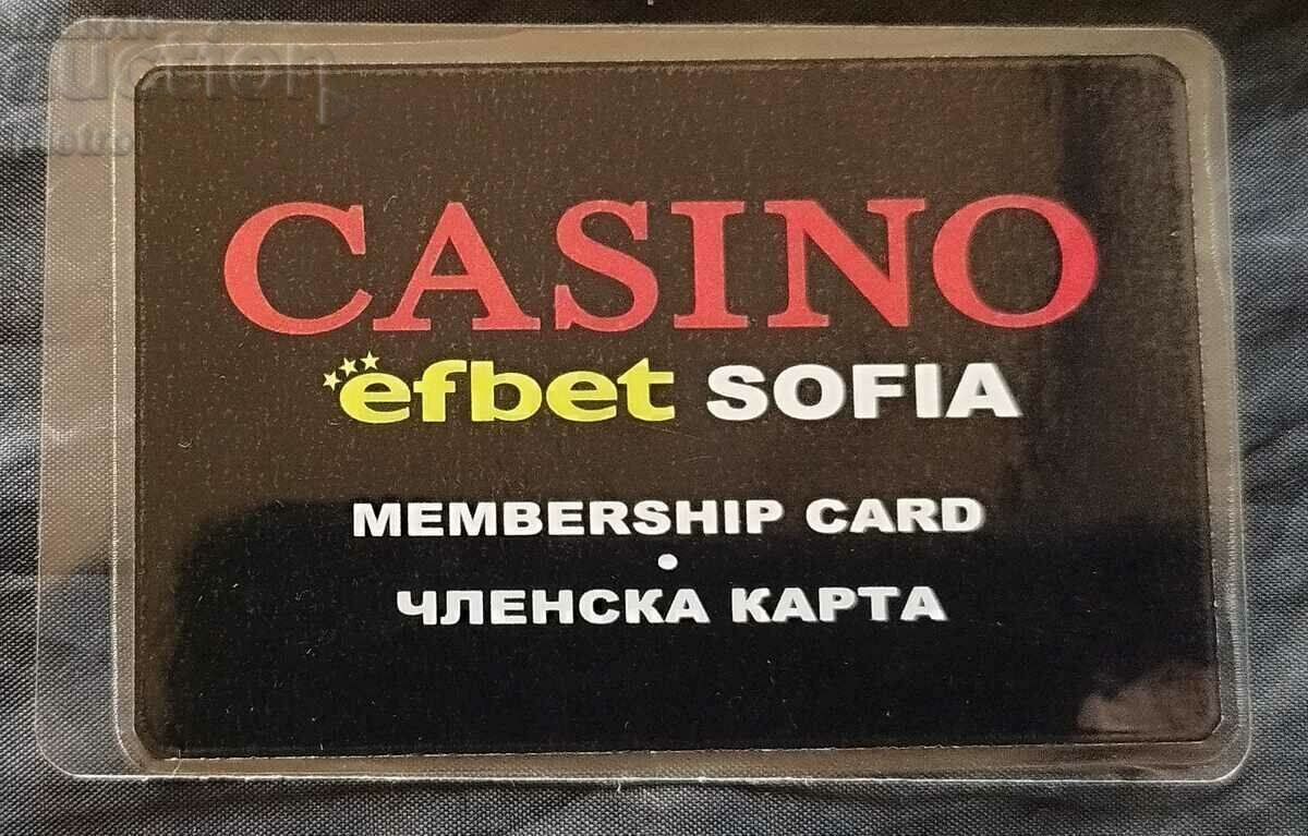 CASINO efbet SOFIA  MEMBERSHIP CARD ЧЛЕНСКА КАРТА