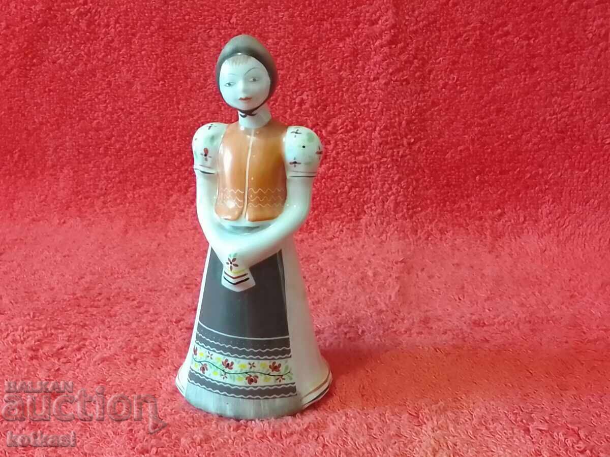 Παλιά πορσελάνινη φιγούρα γυναίκας Ουγγαρίας, με σήμανση