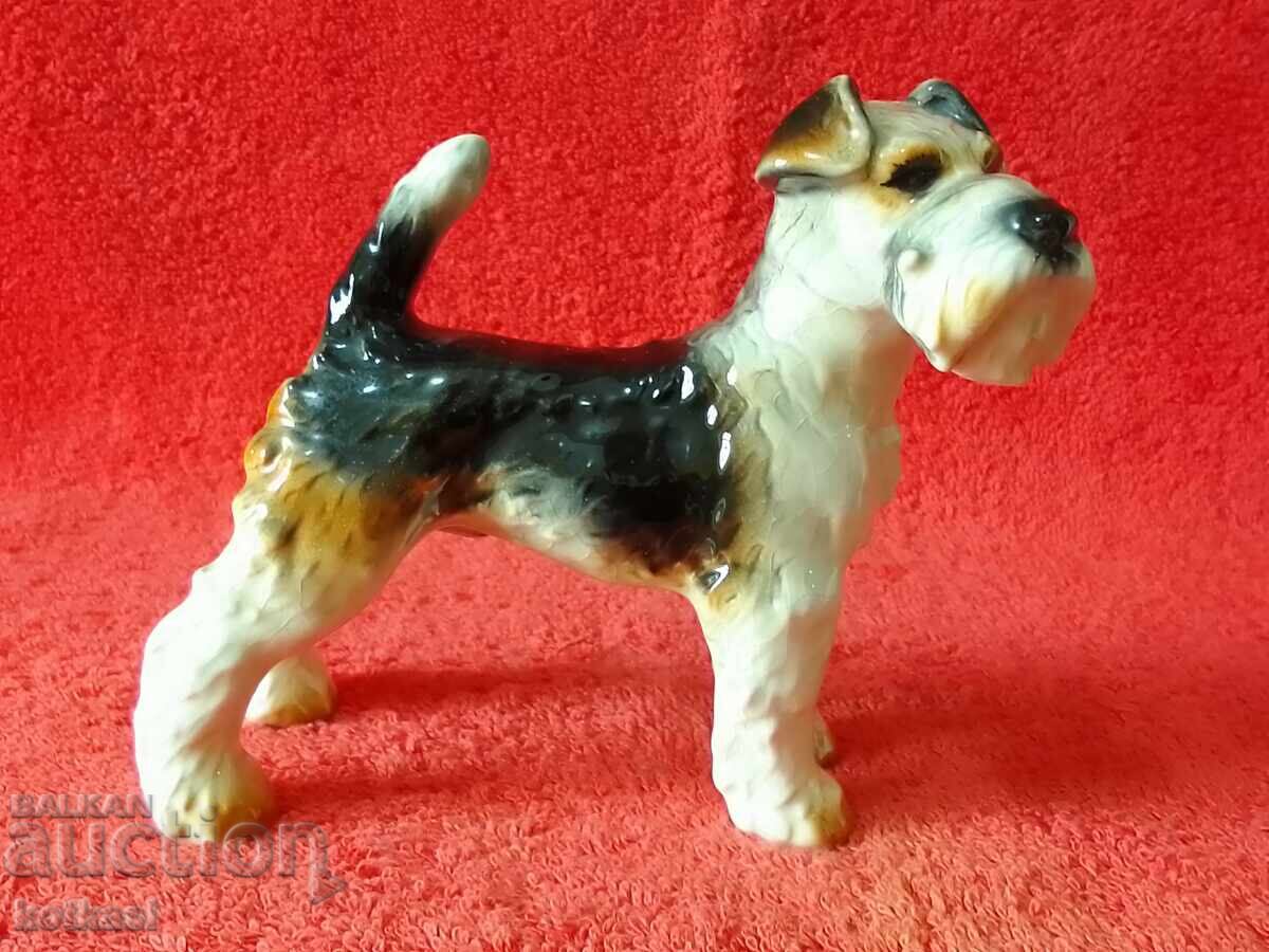 Old porcelain figure Welsh Terrier marked Goebel Germany Old porcelain figure Welsh Terrier marked Goebel Germany