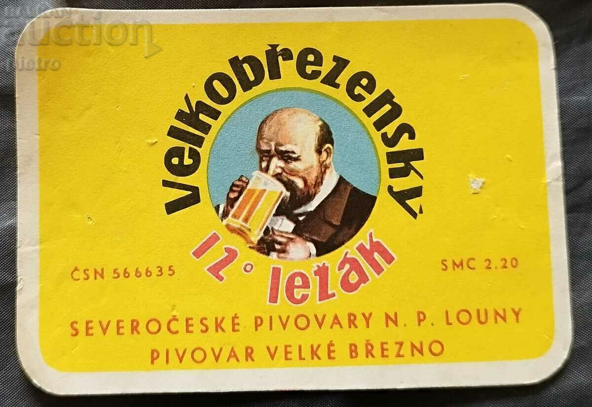 Old Czech label Kobrezer 12° leta SEVEROČESKÉ PIVOVARY ...