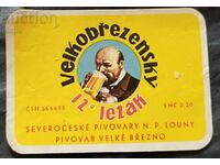 Old Czech label Kobrezer 12° leta SEVEROČESKÉ PIVOVARY ...