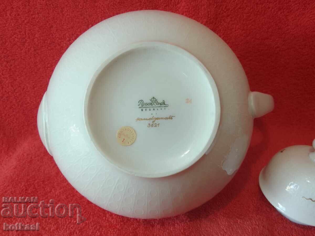Porcelain Teapot Rosenthal Gold Plated Handcrafted Embossed - 6