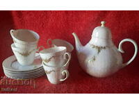 Rosenthal porcelain set - 6 saucers, 6 cups, 1 teapot