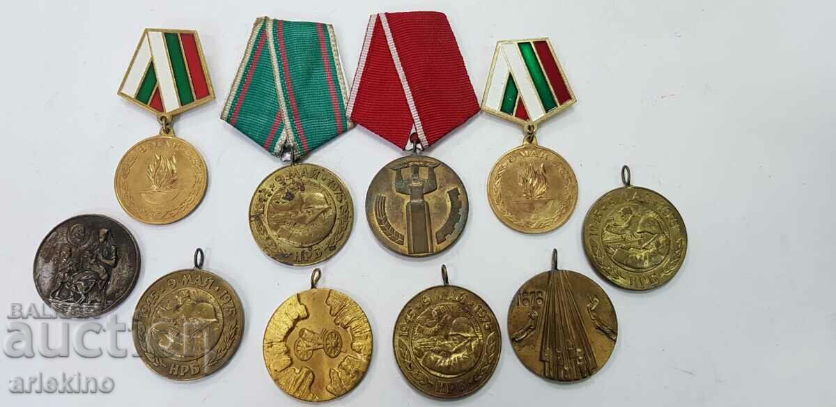 10 pcs. communist Bulgarian medals, jubilee medal