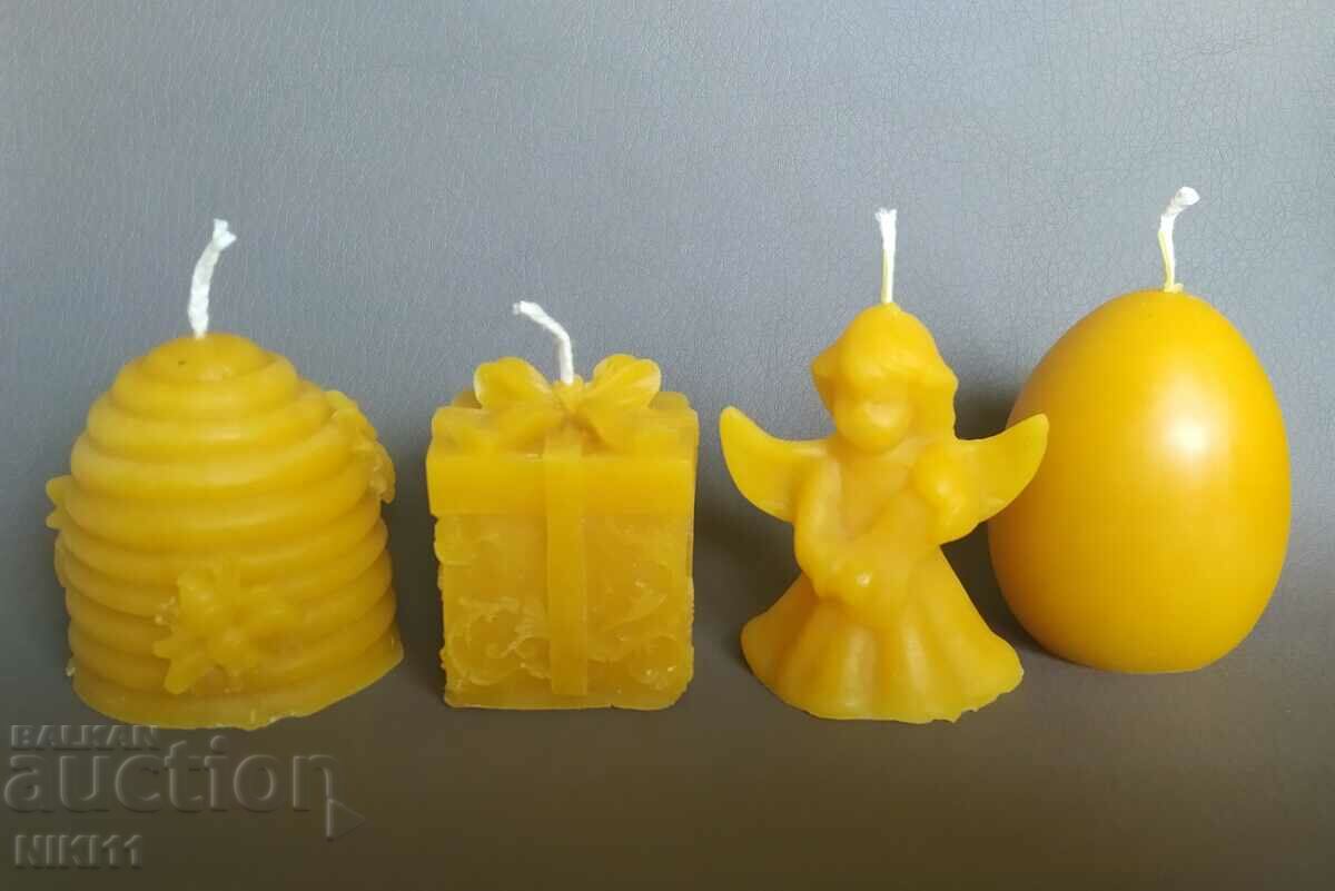 Handmade candles from pure beeswax, candle wax - 5 Handmade candles from pure beeswax, candle wax - 5