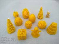 Handmade candles from pure beeswax, candle wax