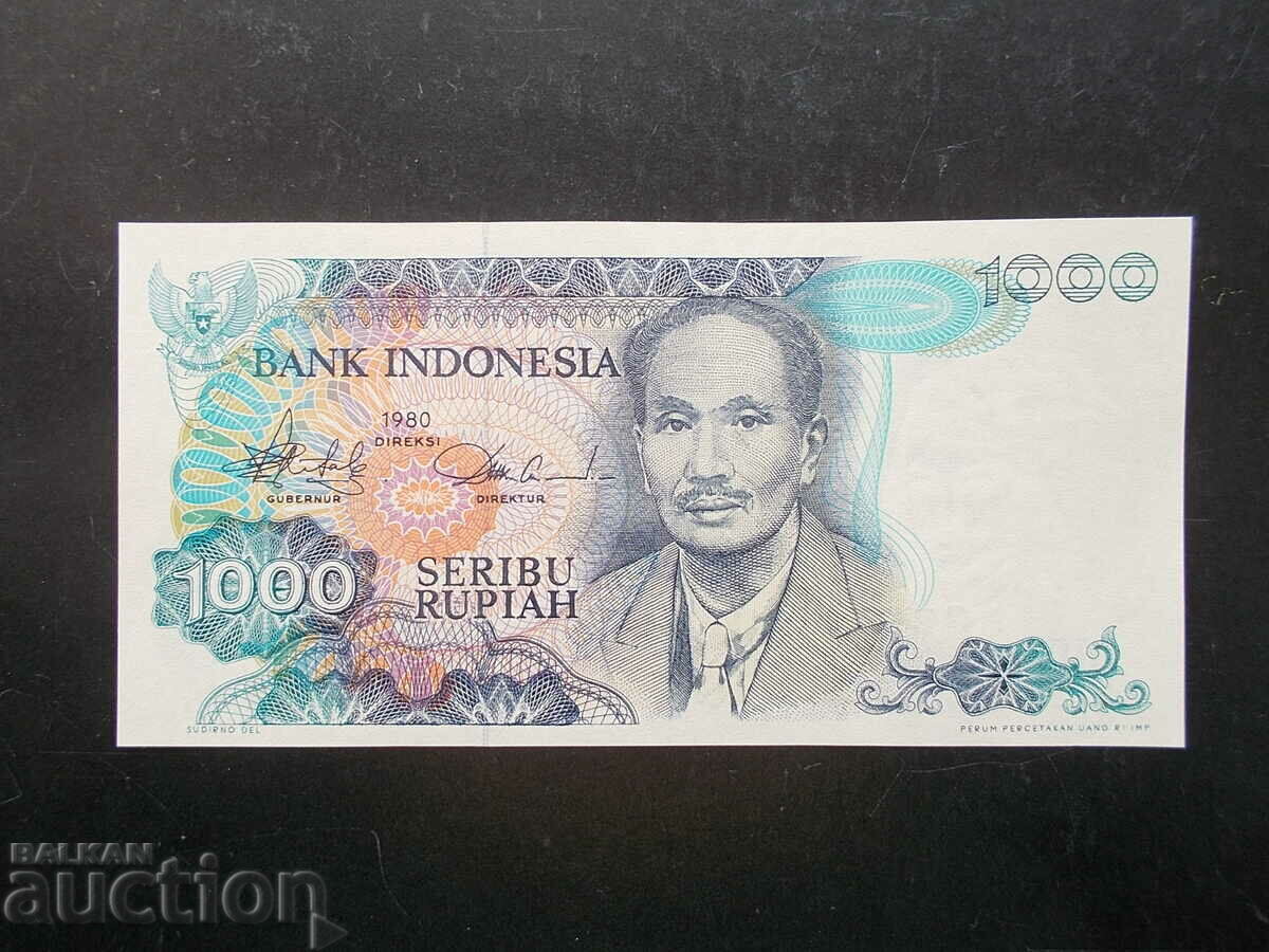 INDONEZIA , 1000 de rupie , 1980 , UNC