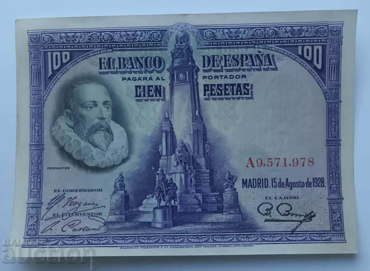 100 песети Испания 1928 / 100 pesetas 1928 XF