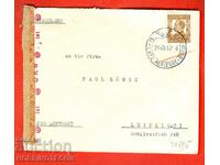 BULGARIA plic parcurs SOFIA GERMANIA 12 Leva 1942 CENZURA