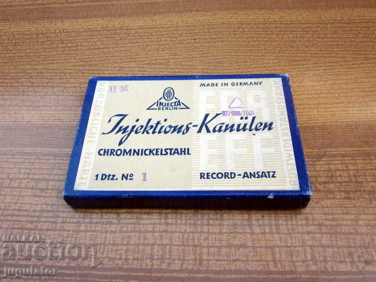 old German medical needles - unused in box with price 10.00 BGN | € 5.11 old German medical needles - unused in box with price 10.00 BGN | € 5.11