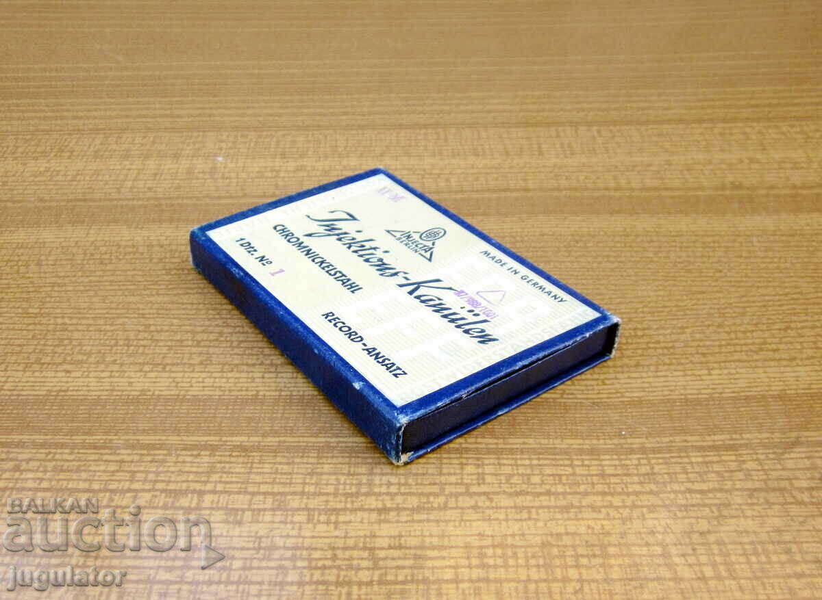 Auction old German medical needles - unused in box Auction old German medical needles - unused in box