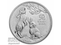 SILVER 1 OZ 2023 AUSTRALIA - LUNAR YEAR OF THE RABBIT