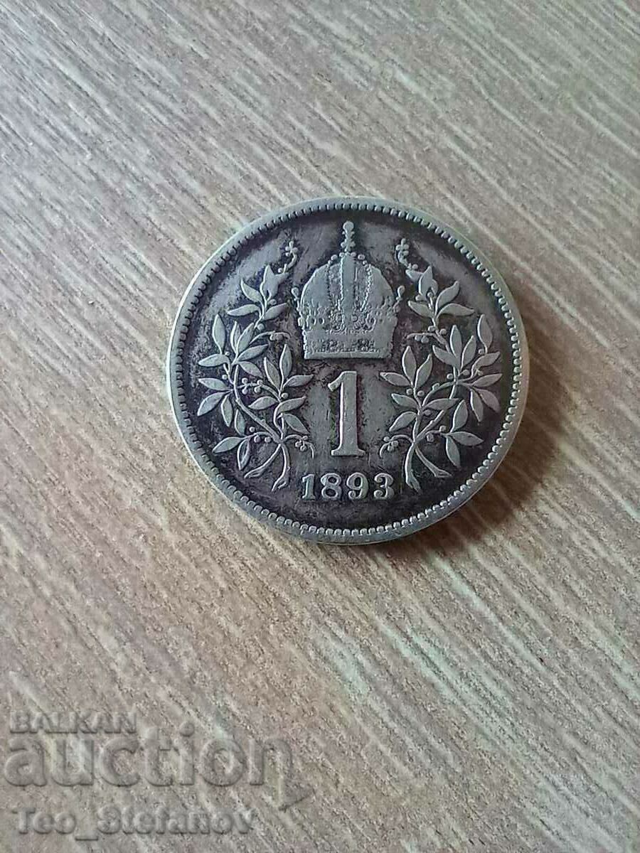 1 crown / krone 1893 Austria