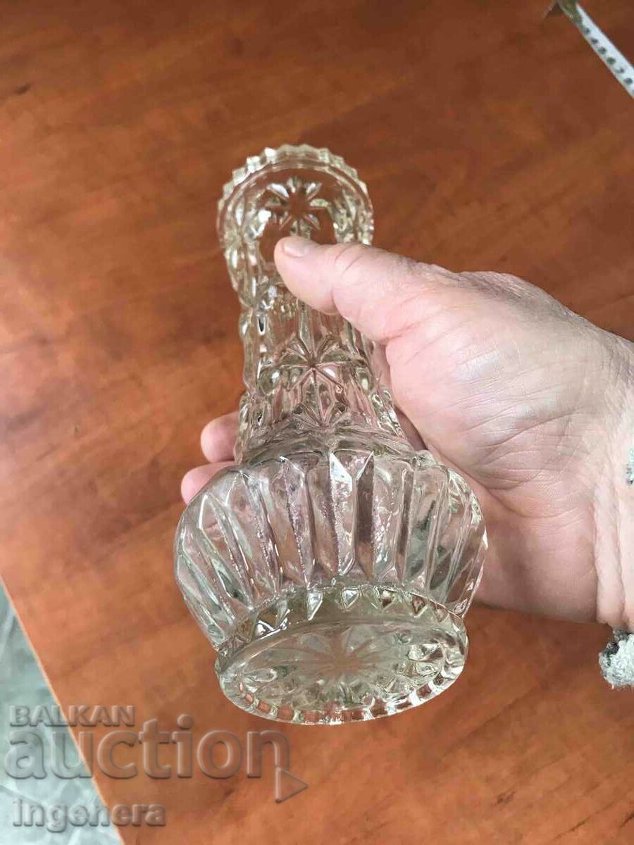 Auction THICK-WALLED RELIEF GLASS VASE FROM SOCA Auction THICK-WALLED RELIEF GLASS VASE FROM SOCA