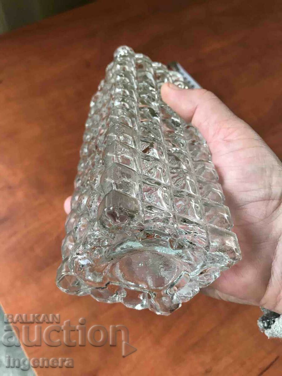 Auction VASE VASE GLASS RELIEF THICK OF SOCA Auction VASE VASE GLASS RELIEF THICK OF SOCA