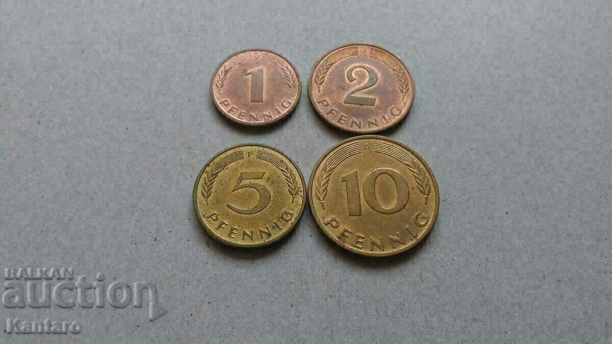 Coin-Germany / GFR / - 1 ; 2; 5; 10 pfennigs
