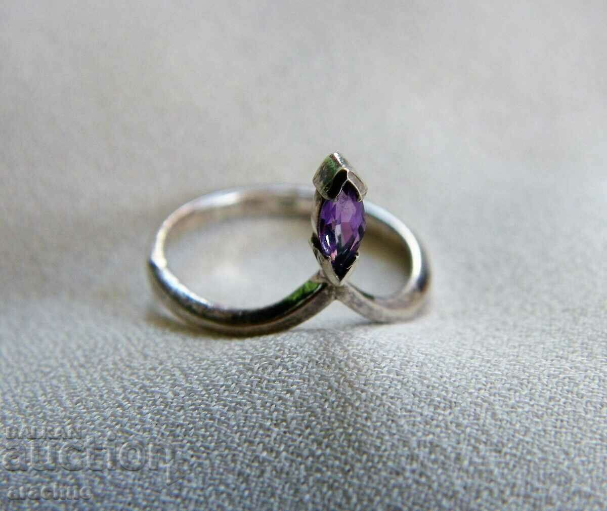 Inel francez de argint a doua falangă cu spinel - 5 Inel francez de argint a doua falangă cu spinel - 5