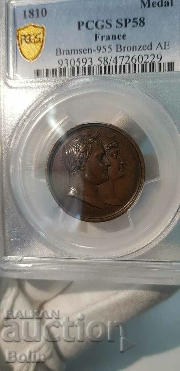 SP 58 - Napoleon Bonaparte Bronze Table Medal 1810 with price 430.00 BGN | € 219.86 SP 58 - Napoleon Bonaparte Bronze Table Medal 1810 with price 430.00 BGN | € 219.86