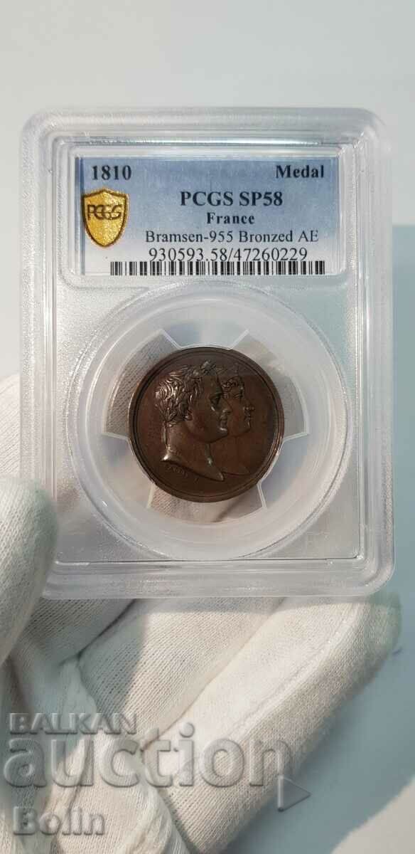 Auction SP 58 - Napoleon Bonaparte Bronze Table Medal 1810 Auction SP 58 - Napoleon Bonaparte Bronze Table Medal 1810