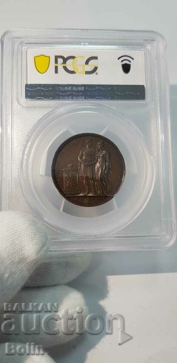 SP 58 - Napoleon Bonaparte Bronze Table Medal 1810 - 5 SP 58 - Napoleon Bonaparte Bronze Table Medal 1810 - 5