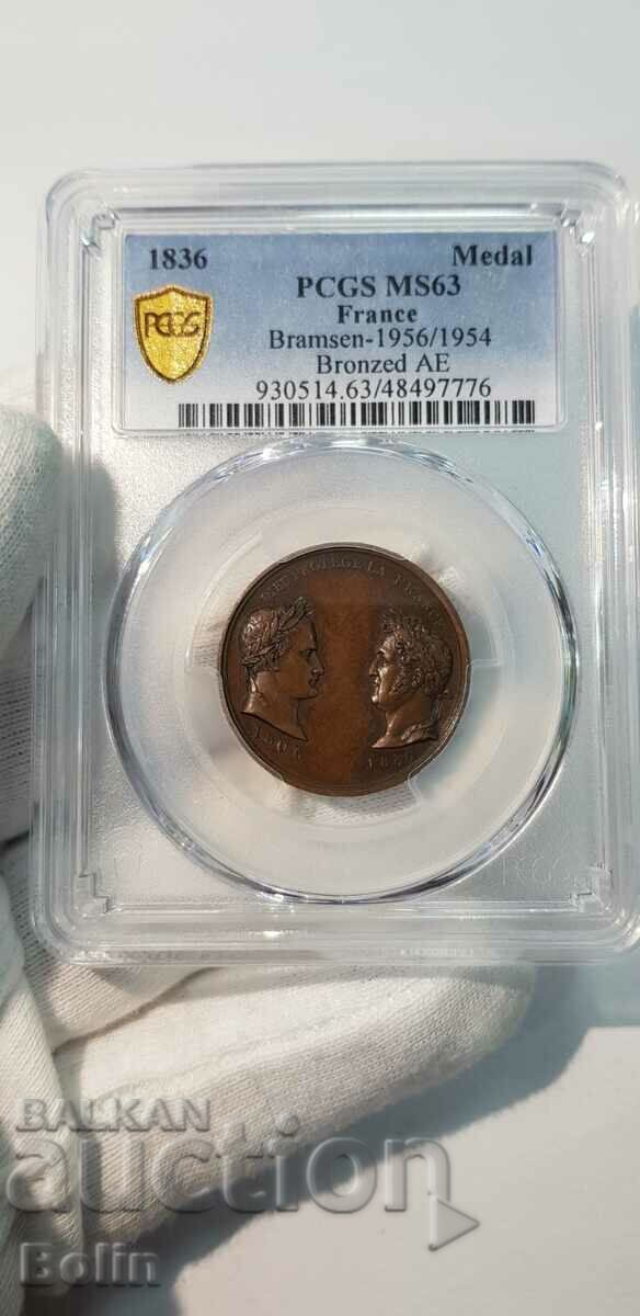 Auction MS 63 - Rare Napoleon Table Medal Auction MS 63 - Rare Napoleon Table Medal