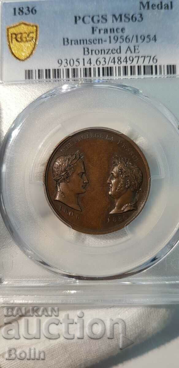 Delivery of MS 63 - Rare Napoleon Table Medal Delivery of MS 63 - Rare Napoleon Table Medal