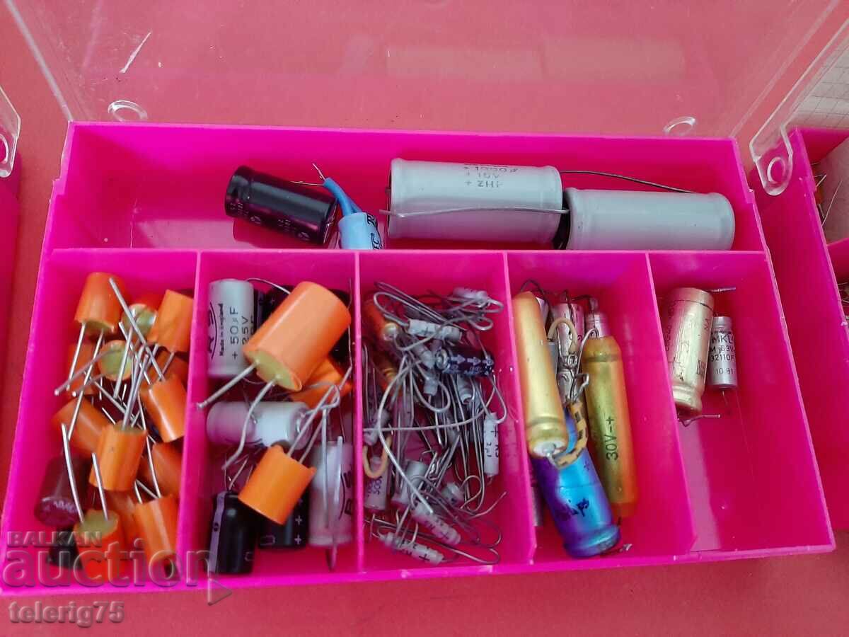 Auction Collection Capacitors Different values and types-350-400 pcs Auction Collection Capacitors Different values and types-350-400 pcs