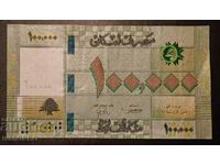 100.000 lire Liban 2022 Bancnotă arabă 100.000 lire Liban