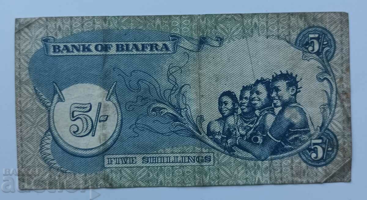 5 Shillings Biafra RARE!
