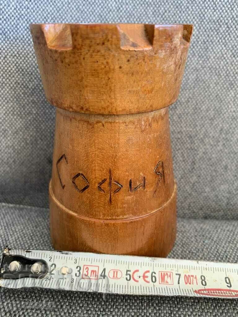 Auction Massive wooden old pencil case - SBH-1 Auction Massive wooden old pencil case - SBH-1