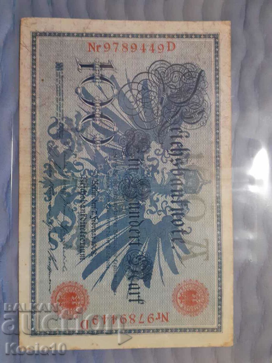 100 марки  1908