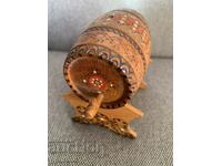 Етно-Старо дървено декоративно буренце-1