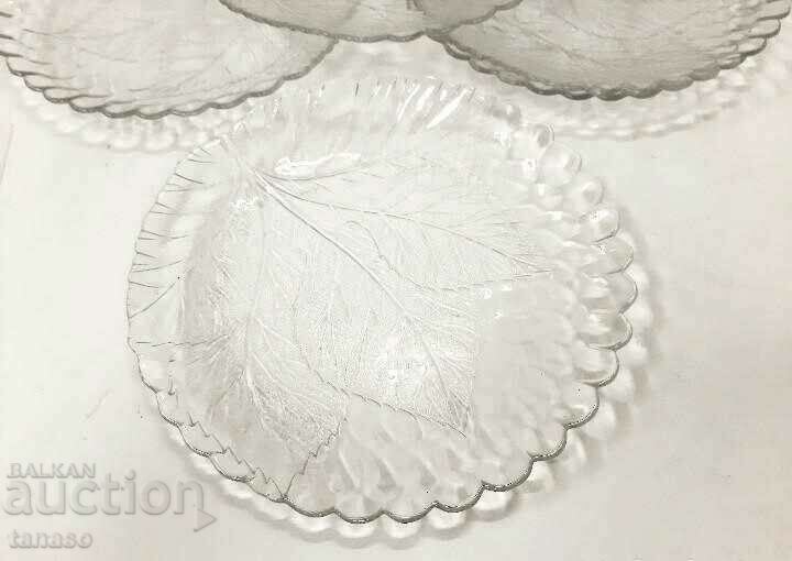Set of 6 vintage glass cocktail plates (6.2) - 5