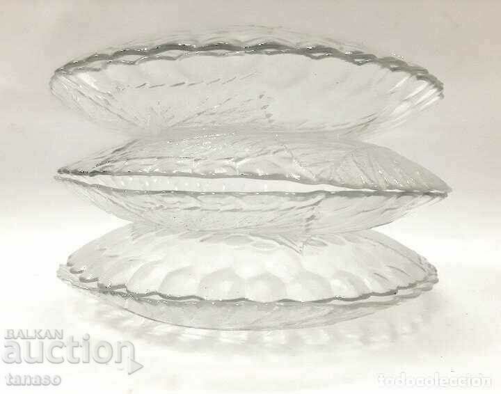Set of 6 vintage glass cocktail plates (6.2) - 7