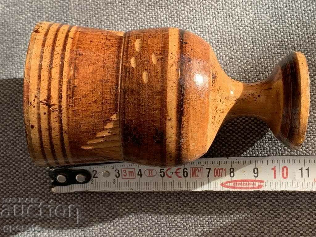 Old wooden goblet, glass with price 5.00 BGN | € 2.56 Old wooden goblet, glass with price 5.00 BGN | € 2.56