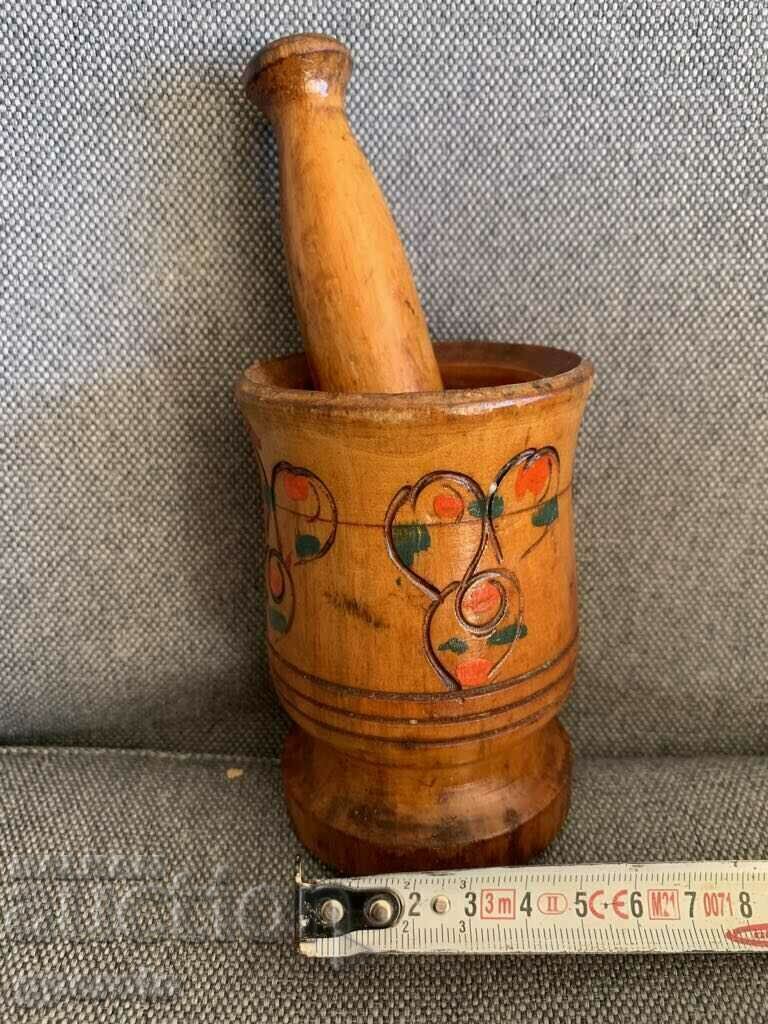 Auction  Old wooden mortar - 4