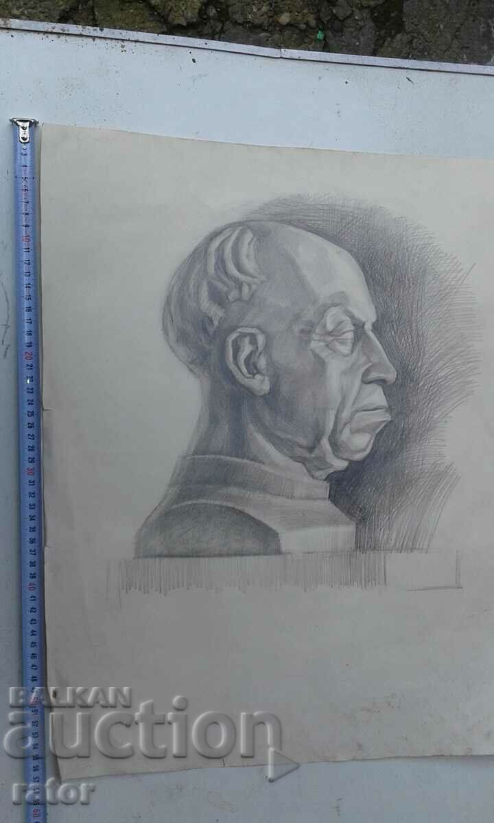 Old large master pencil drawings 7 pieces. Drawing - 7 Old large master pencil drawings 7 pieces. Drawing - 7