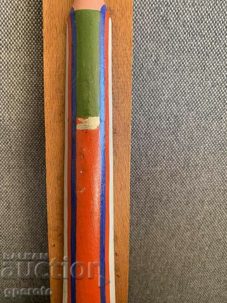 Wooden old ethnic panel with a woman - 5