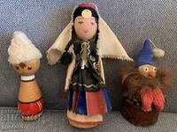 Lot of Bulgarian ethnic dolls from socialism